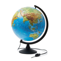 Глобус Земли физический  с подсветкой D=320 мм - «globural.ru» - Москва