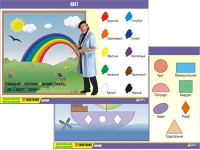 Комплект таблиц демонстрационных "Цвет и форма" (2 таблицы, винил 70x100) - «globural.ru» - Москва
