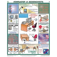 Плакаты "Компьютер и безопасность" (2 листа, размер 450х600) - «globural.ru» - Москва