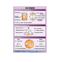 Таблица демонстрационная "Тела вращения" (винил 70х100) - «globural.ru» - Москва