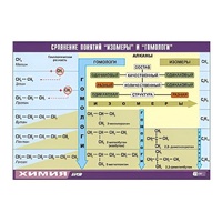 Таблица демонстрационная "Сравнение понятий изомер и гомолог" (винил 70x100) - «globural.ru» - Москва