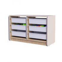 Двойной модуль для хранения игрушек из коллекции мебели «НЕГА» (цвет бежевый) - «globural.ru» - Москва