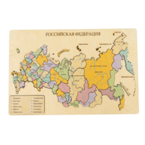 Пазл из дерева Административная карта России "Родина Моя" 522х308х10мм - «globural.ru» - Москва