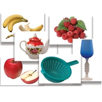 Набор предметных картинок "Фрукты, ягоды, орехи. Посуда" - «globural.ru» - Москва