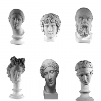 Комплект гипсовых моделей головы  - «globural.ru» - Москва